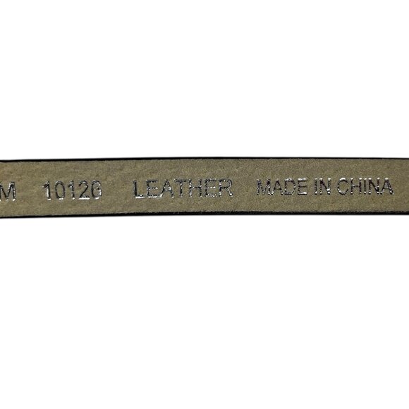 Lodis Embossed Textured Leather Snake Print Double Wrap Belt Size Medium - Picture 14 of 14